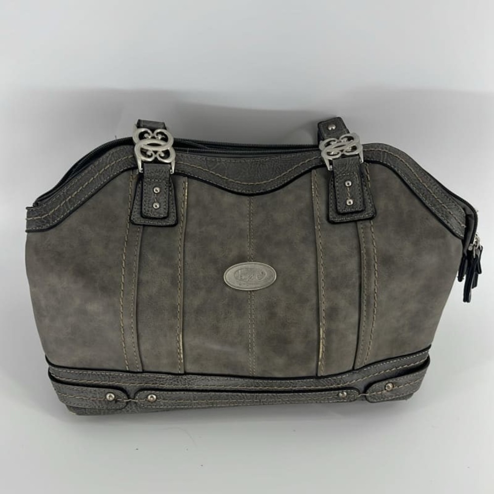 BOC Born Concept‎ Gray Faux Leather Satchel Bag
